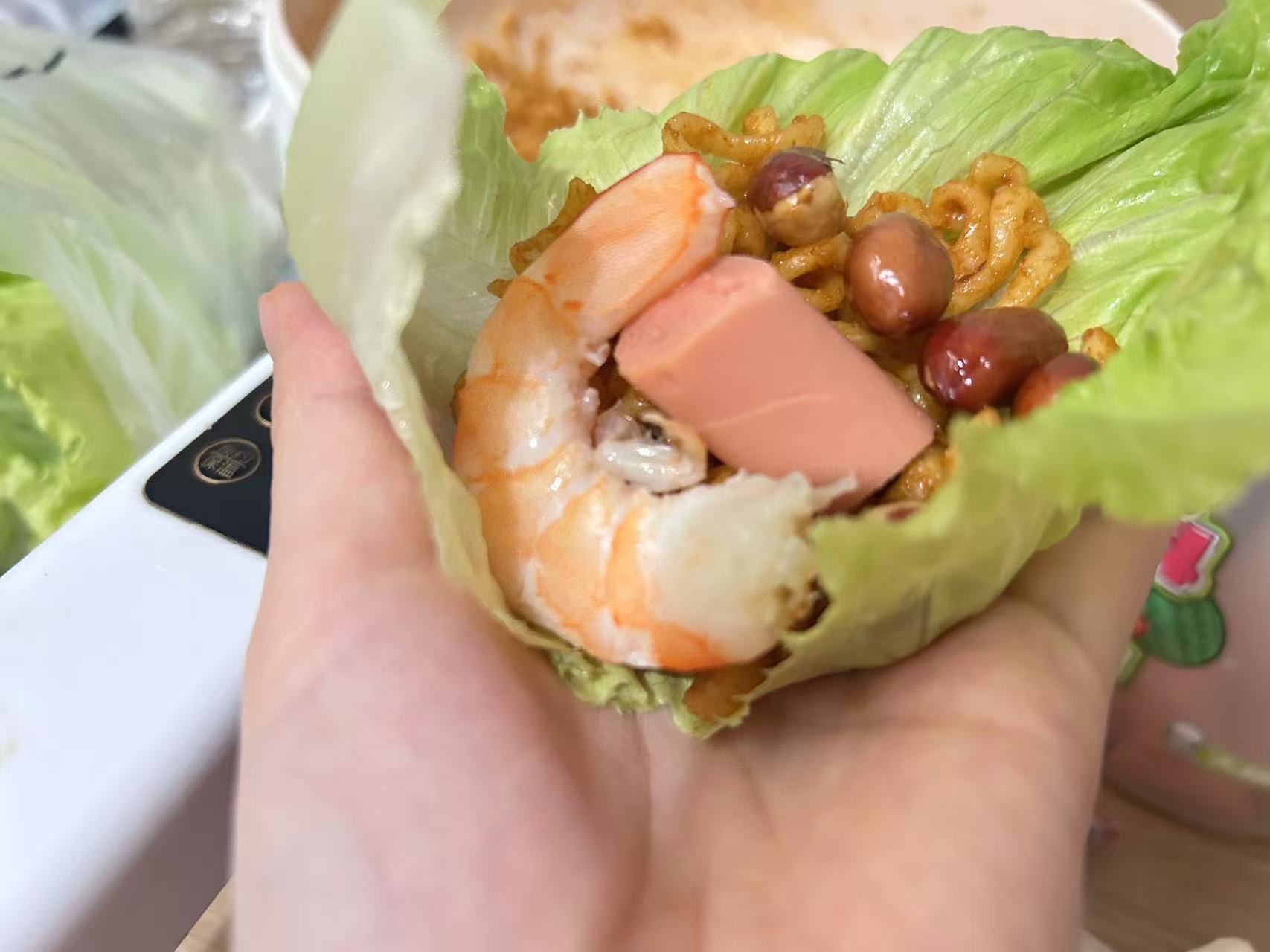 生菜卷火鸡面